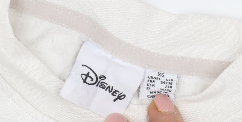 Disney White Women's XS Pullover Sweatshirt