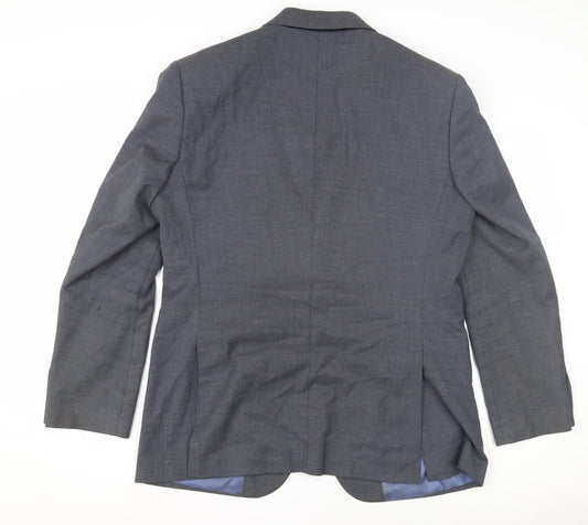 Marks and Spencer Men's Blue Blazer - Size 40 Regular Fit