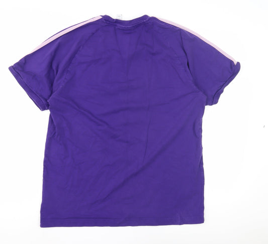Adidas Unisex Purple T-Shirt M Casual Sportswear