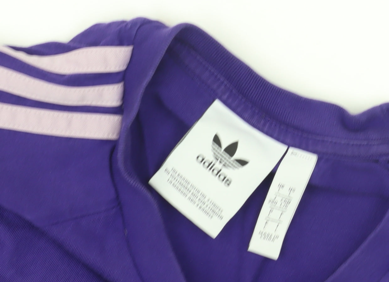 Adidas Unisex Purple T-Shirt M Casual Sportswear