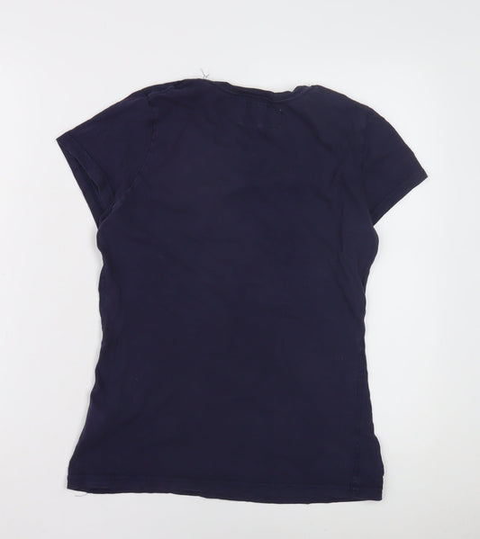 Superdry Women's Blue T-Shirt, Medium, Casual Jersey
