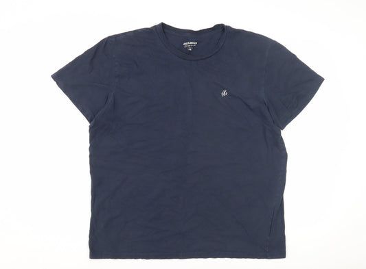 Jack & Jones Men's Blue XL Crew Neck T-Shirt