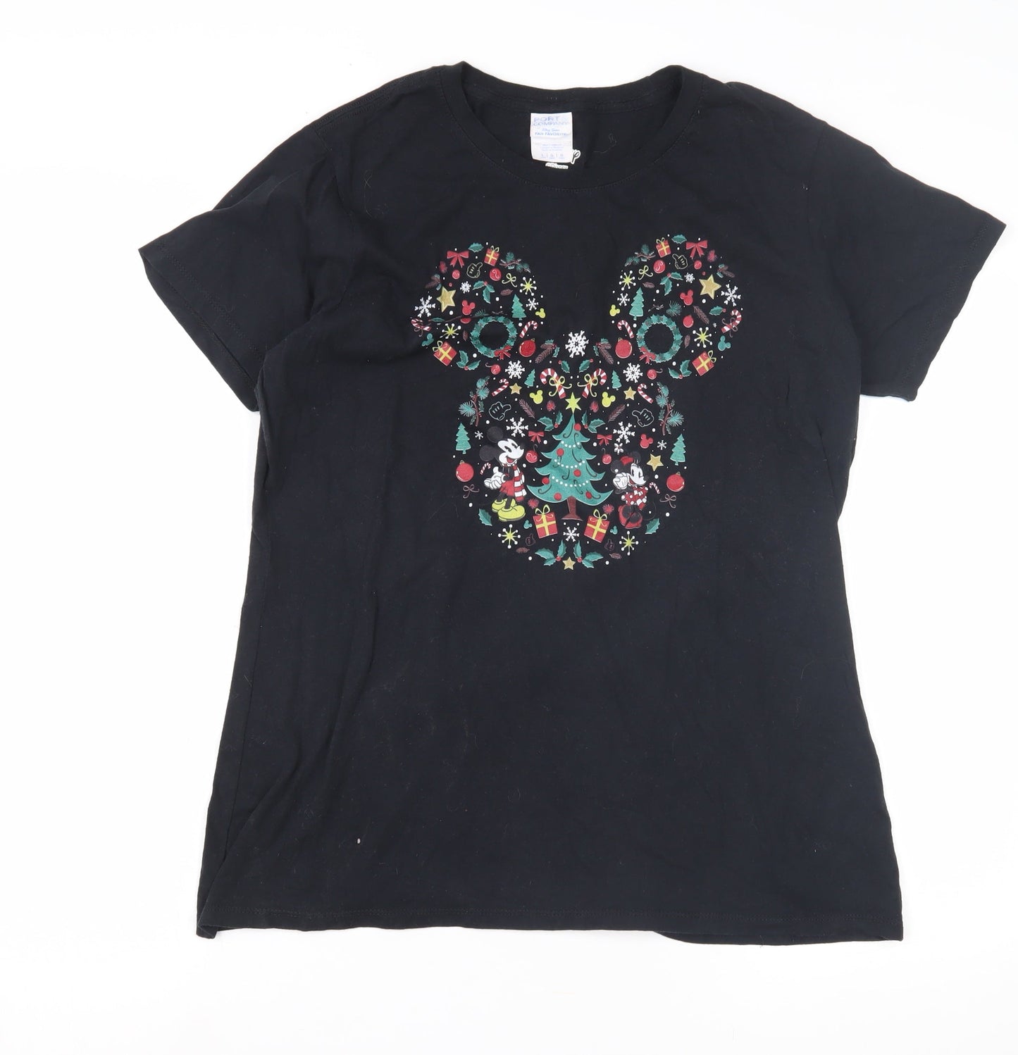 Port & Company Women's Black Christmas Disney T-Shirt
