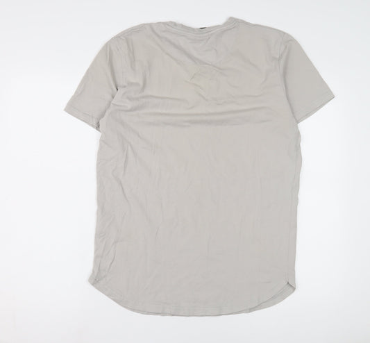 Beck & Hersey Men's Grey Cotton T-Shirt XL Short Sleeve