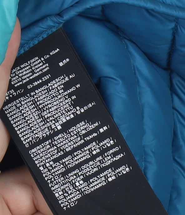 Jack Wolfskin Women's Blue Puffer Jacket Size S