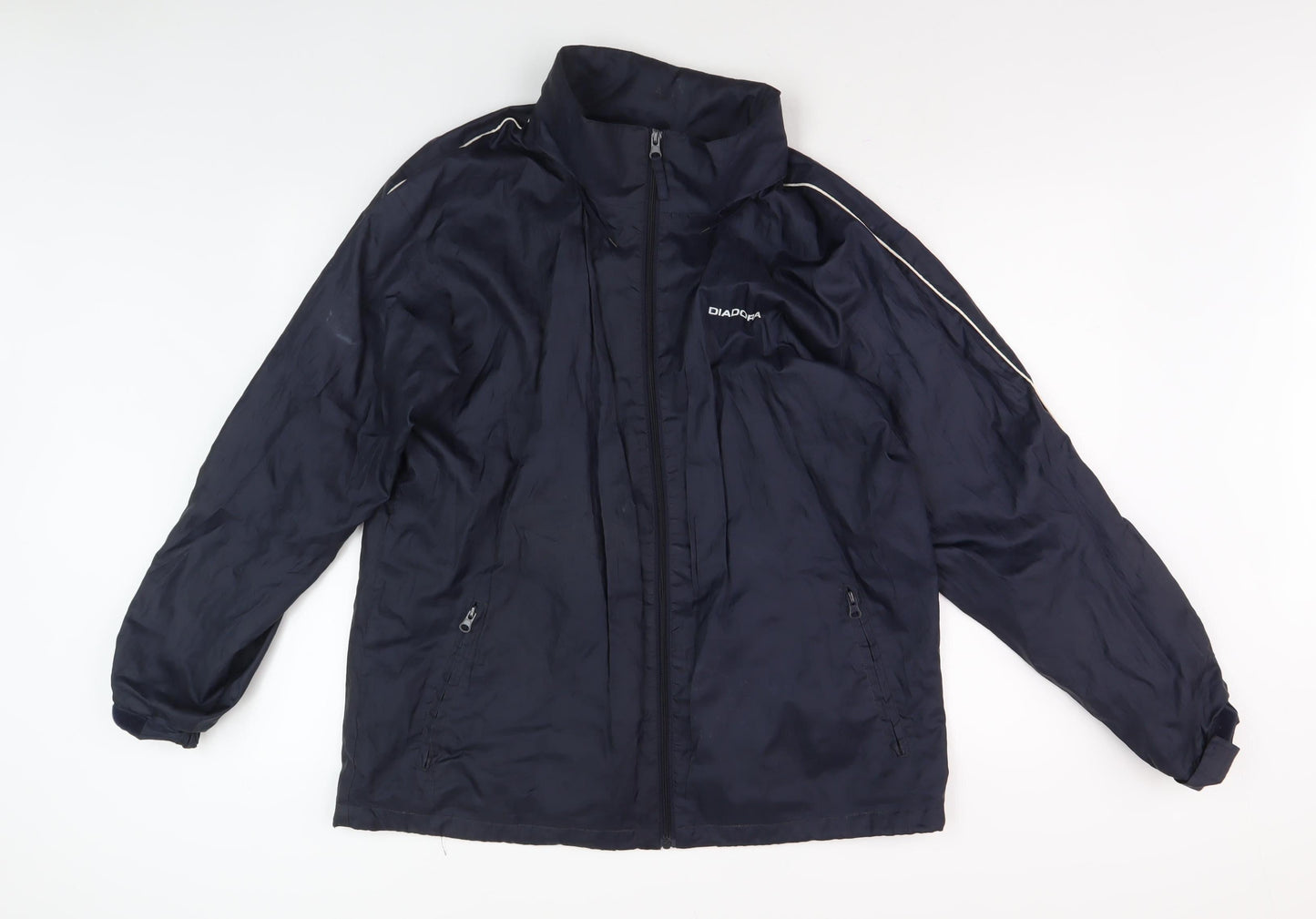 Diadora Men's Blue Windbreaker Jacket M