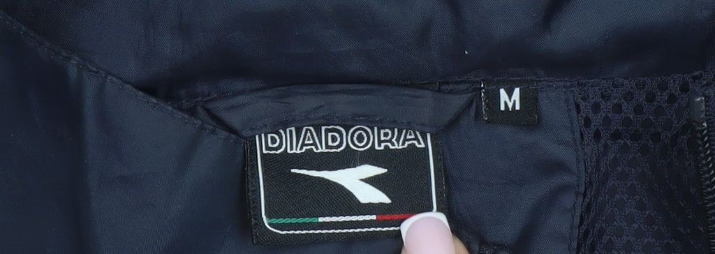 Diadora Men's Blue Windbreaker Jacket M