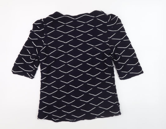Womens UK Size M Alexon Blue Acrylic Blend Button-Up