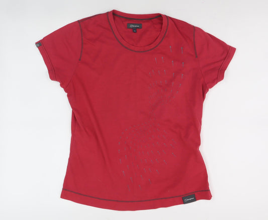 Berghaus Women's Red Crew Neck T-Shirt Size 12