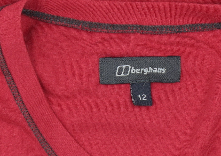 Berghaus Women's Red Crew Neck T-Shirt Size 12