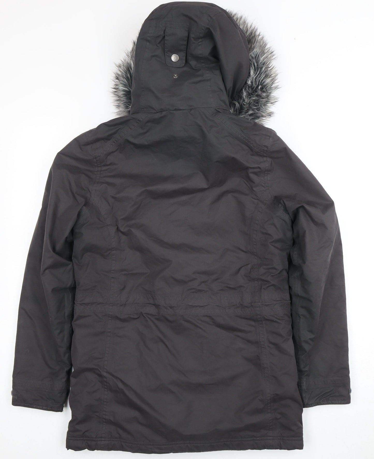 Craghoppers Women's Black Parka Coat Size 8 Winter Hooded