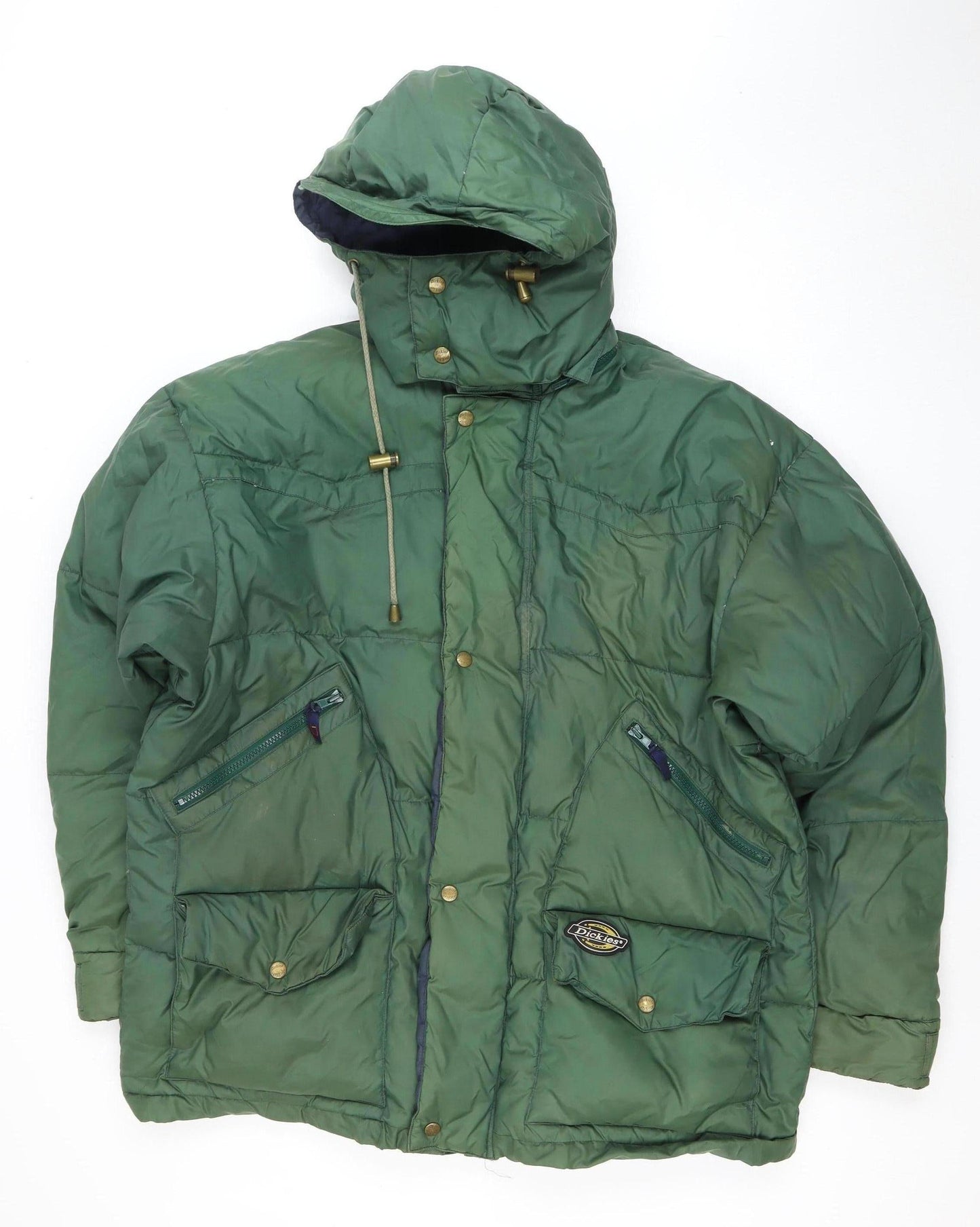 Dickies Men's Green Puffer Jacket, Medium, Winter Style