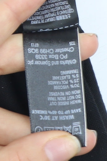 Brand and care label for Marks & Spencer Black 3/4 Sleeve Blouse, size 18