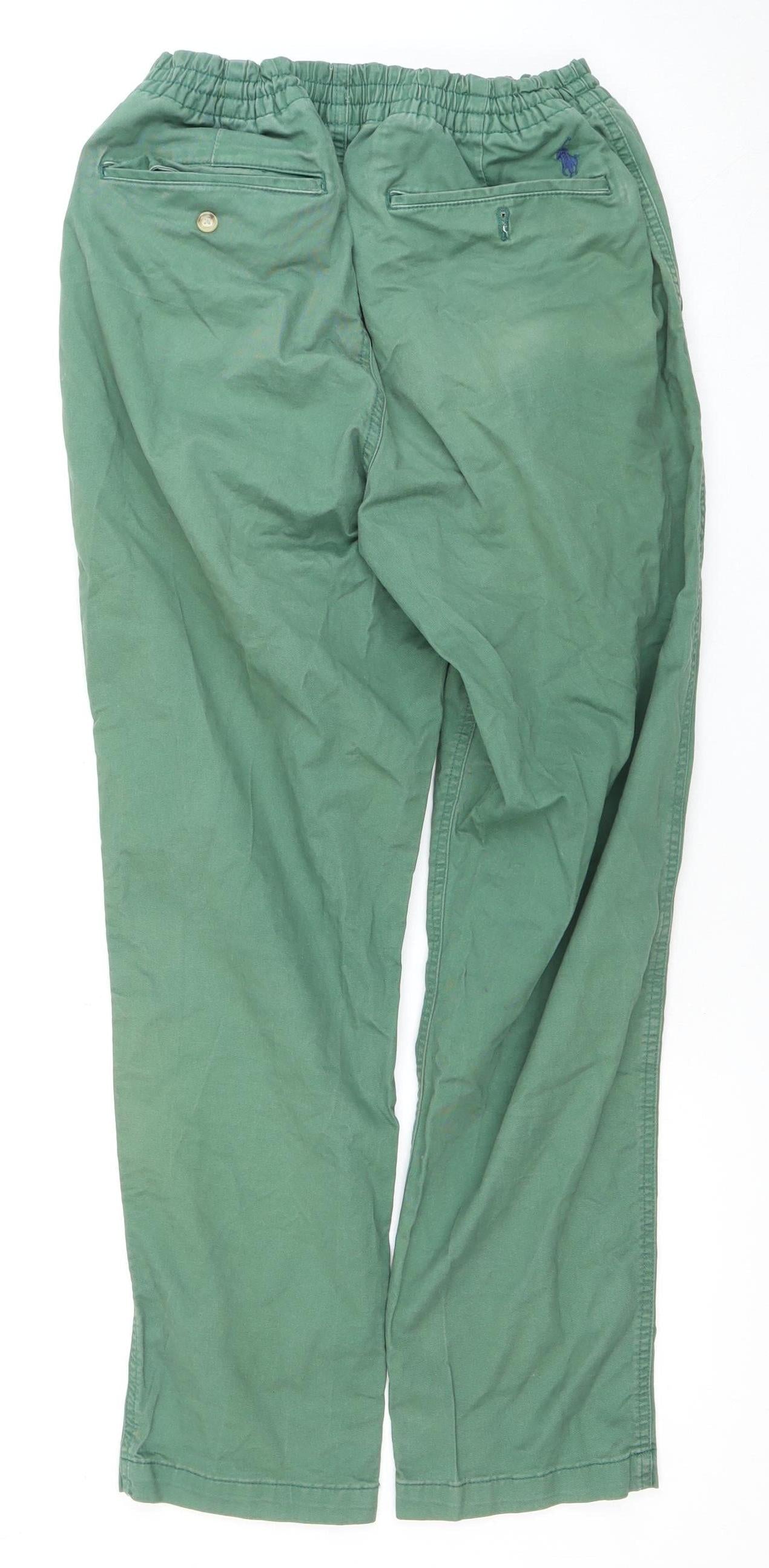 Polo Ralph Lauren Men's Green Classic Fit Trousers Size L