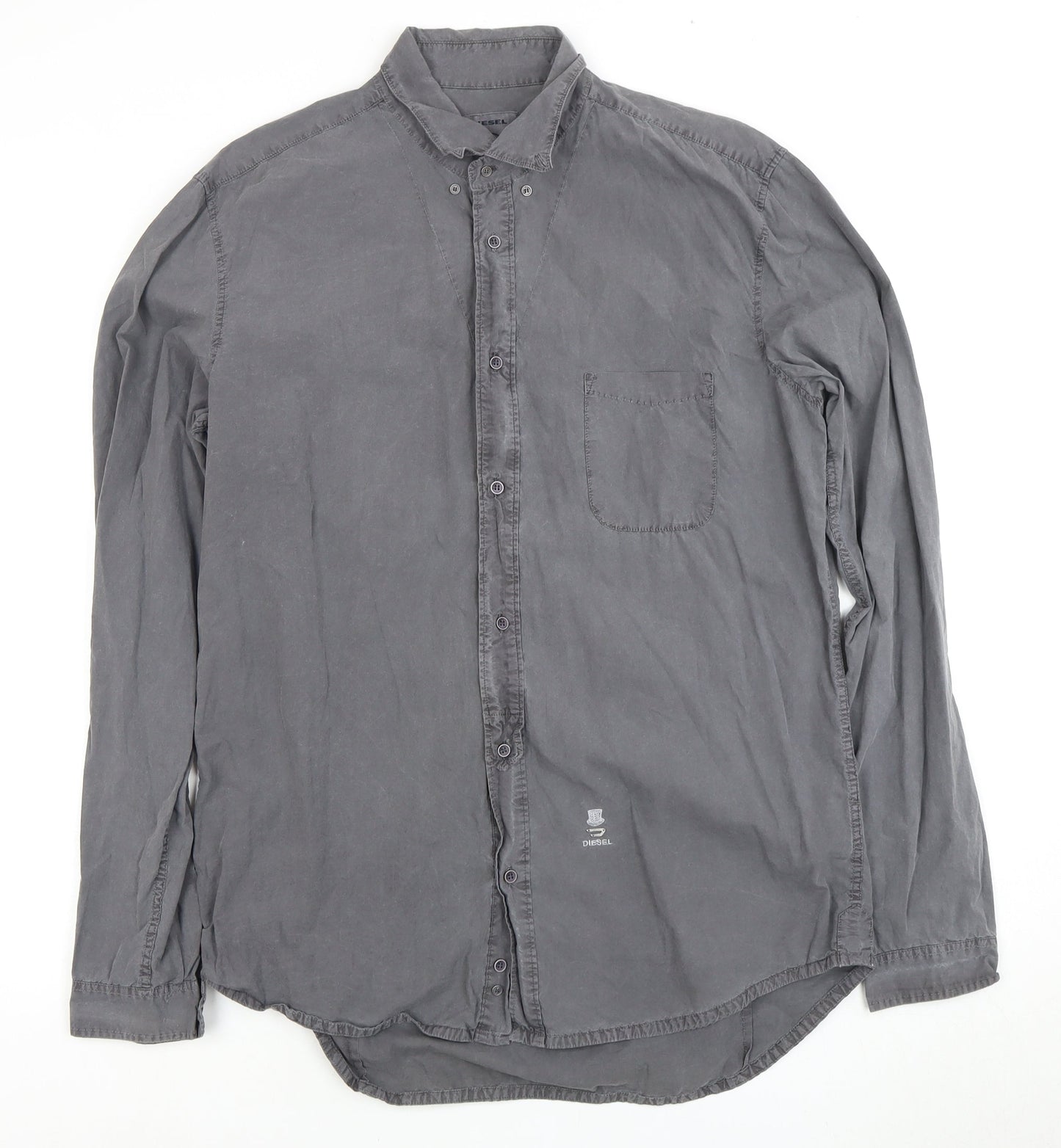 Diesel Men's Grey XL Casual Long Sleeve Shirt