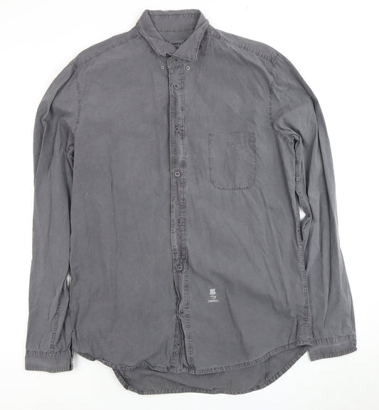 Diesel Men's Grey XL Casual Long Sleeve Shirt