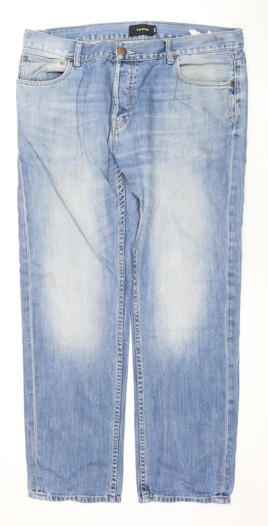 Firetrap Men's Light Blue Straight Jeans, 36