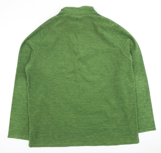 Mountain Warehouse Green XL Men's 1/2 Zip Sweatshirt