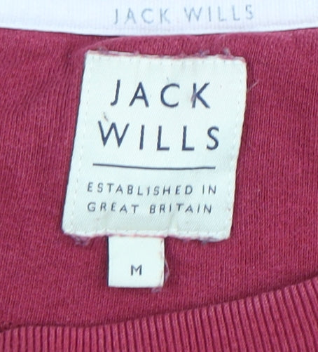 Jack Wills Men's Pink Medium Pullover Sweatshirt