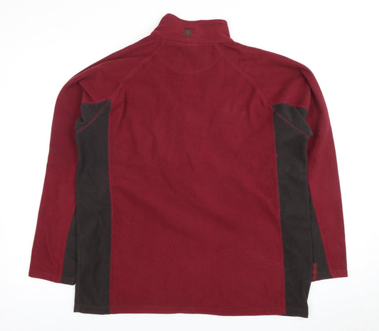 Mountain Warehouse Men's Red 1/2 Zip Fleece Sweatshirt M