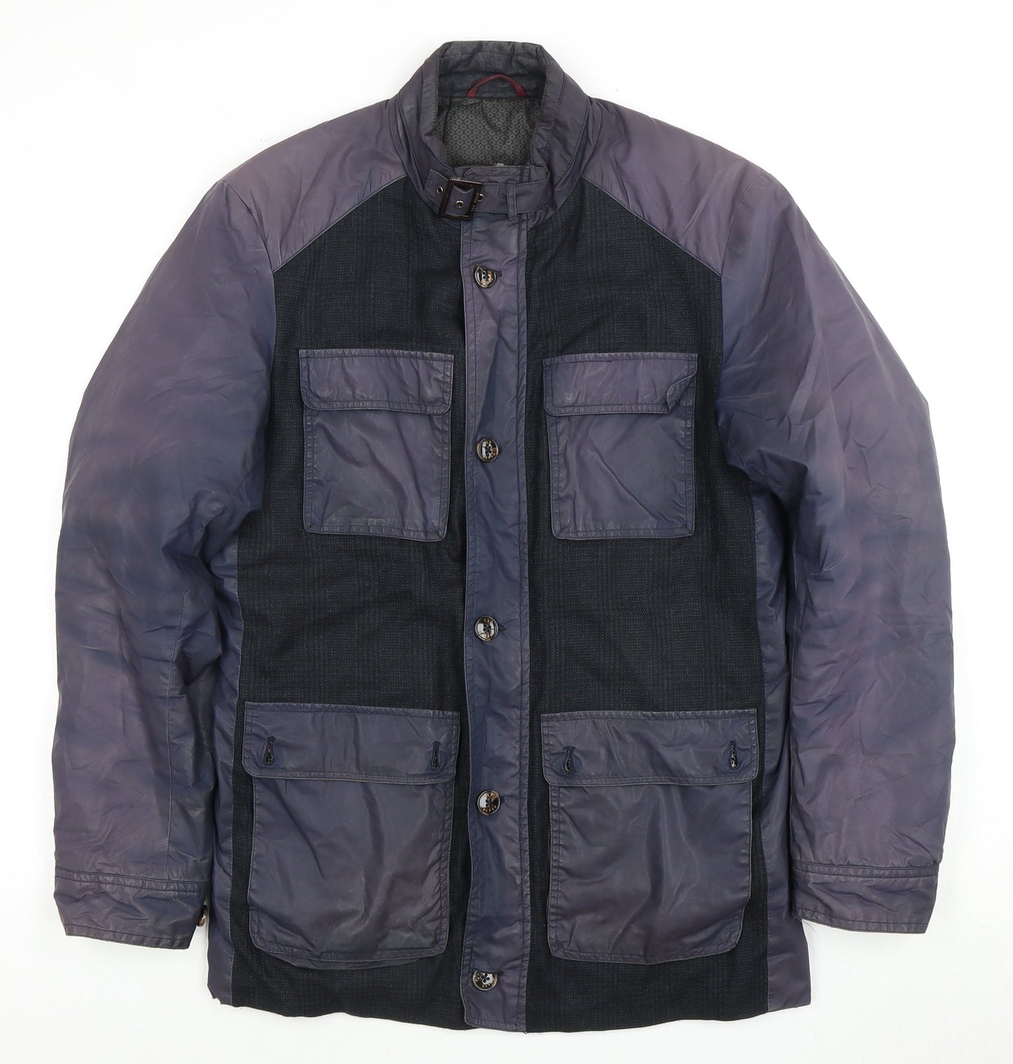 Ted Baker Men's Blue S Jacket with Buckle Accents