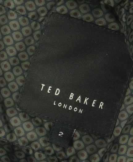 Ted Baker Men's Blue S Jacket with Buckle Accents