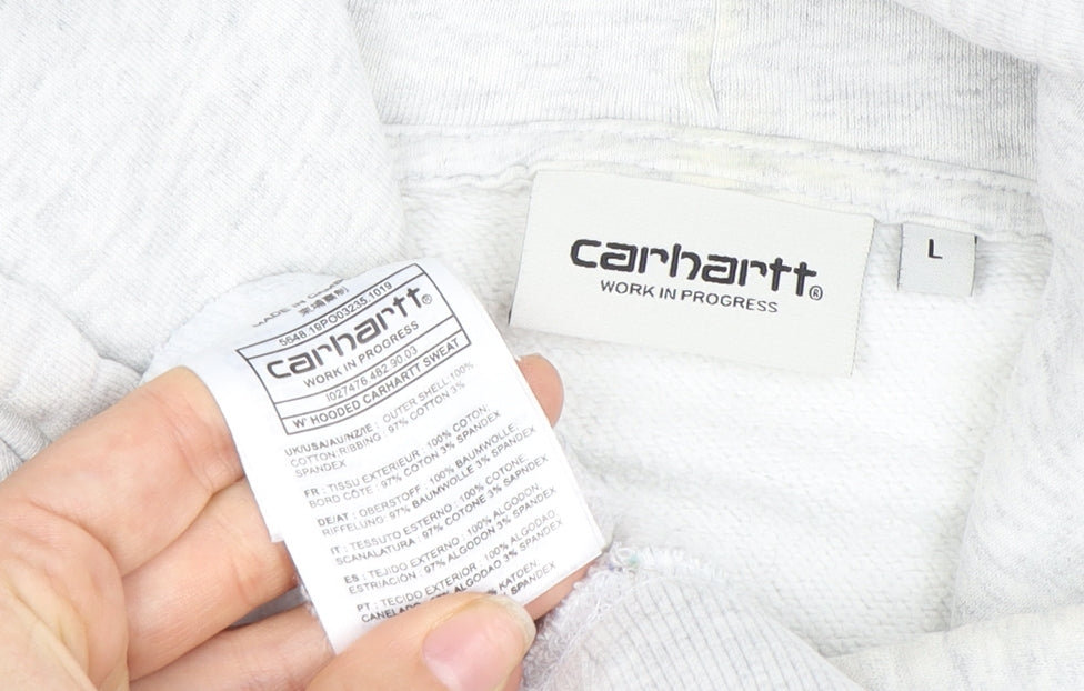 Carhartt Men's Grey Pullover Hoodie L Large
