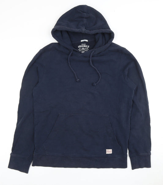 Jack & Jones Men's Blue Medium Pullover Hoodie