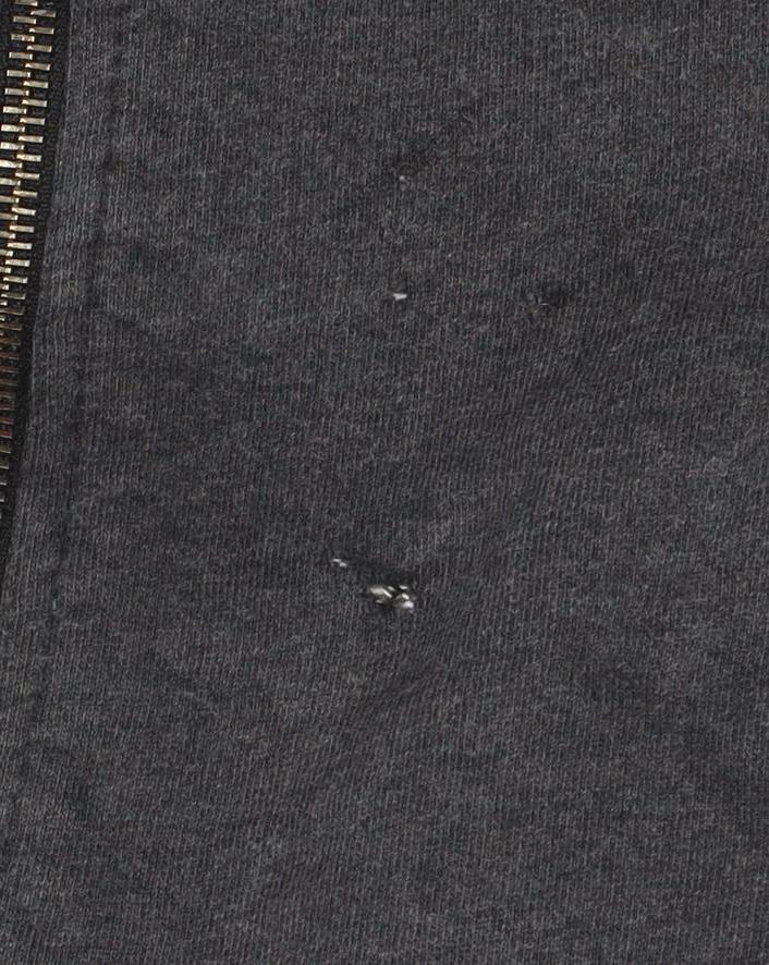 AllSaints Men's Grey Full Zip Sweatshirt, L, Logo, Zip Accents