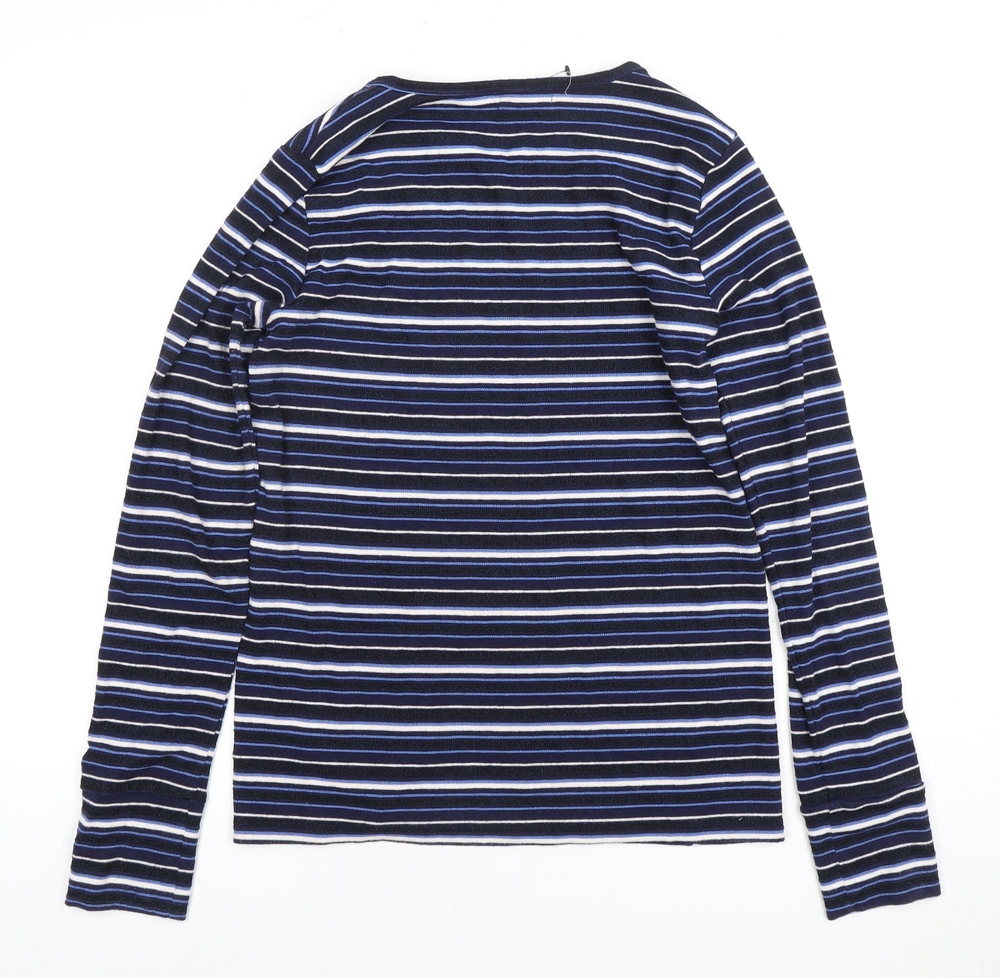 GAP Women's Blue Striped T-Shirt M