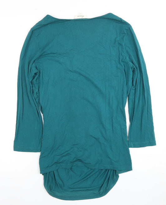 Womens UK Size M Linea Green Viscose Blend Blouse