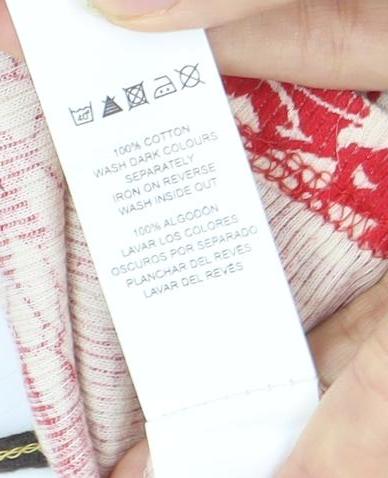 Brand and care label for Denim Co Women's Red Floral Camisole Tank