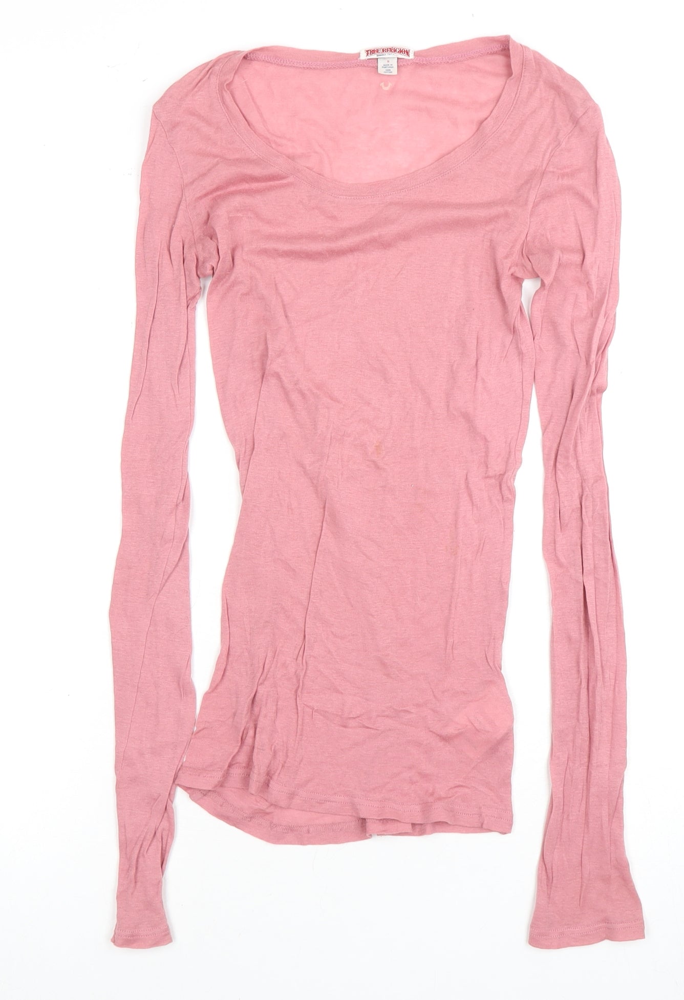 True Religion Women's Pink Long Sleeve T-Shirt S