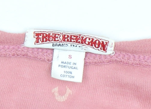 True Religion Women's Pink Long Sleeve T-Shirt S