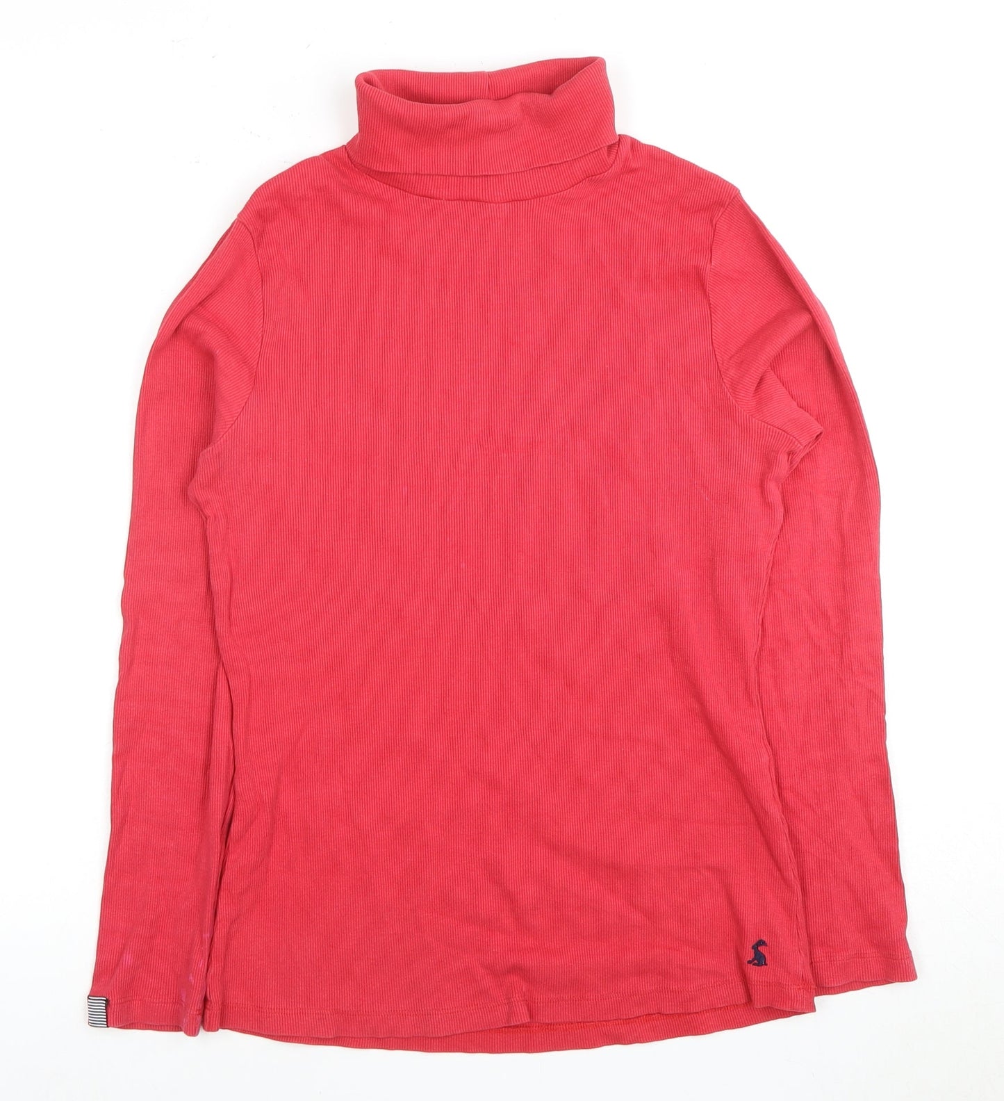 Joules Women's Red Roll Neck Top Size 14