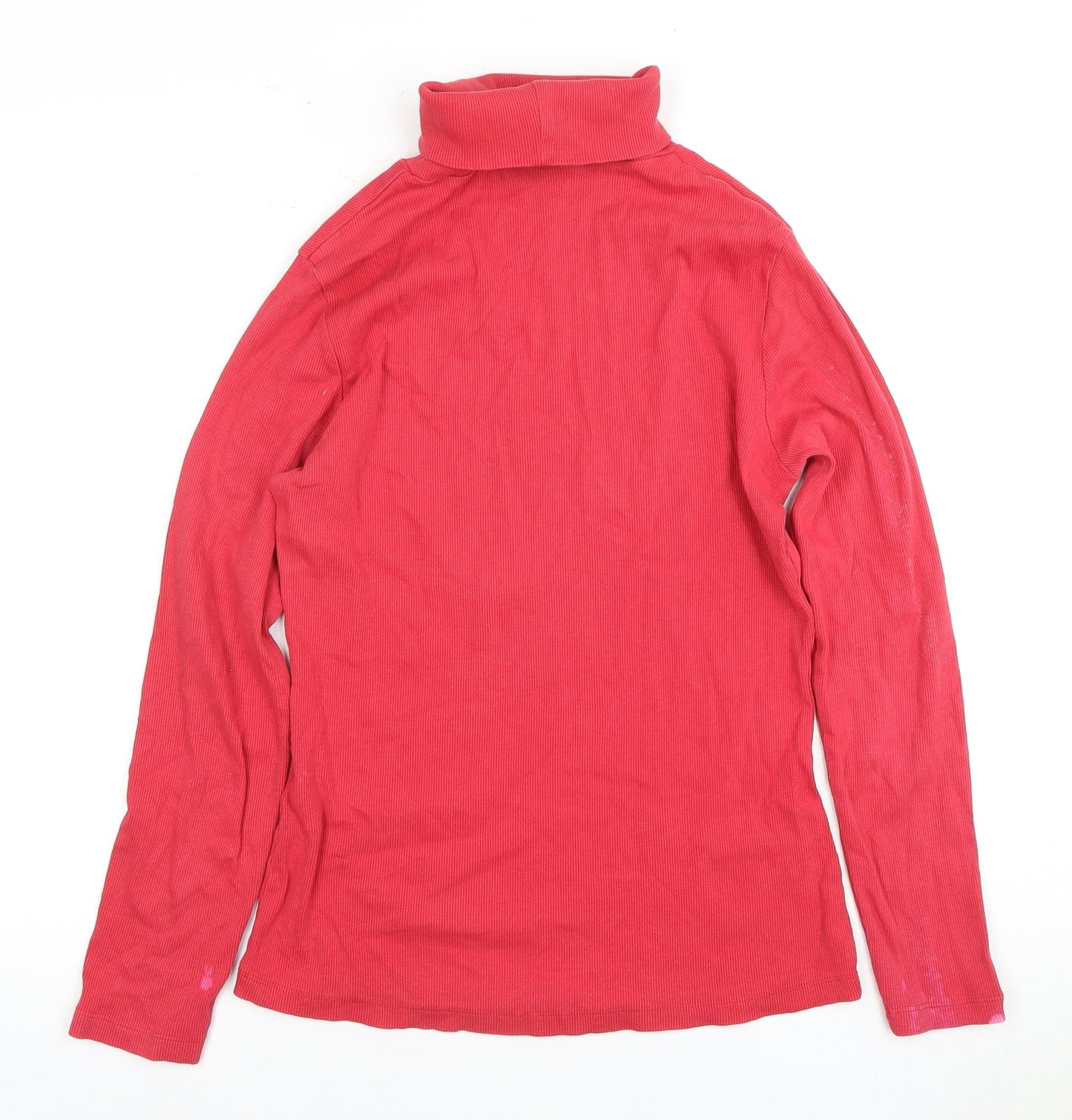 Joules Women's Red Roll Neck Top Size 14
