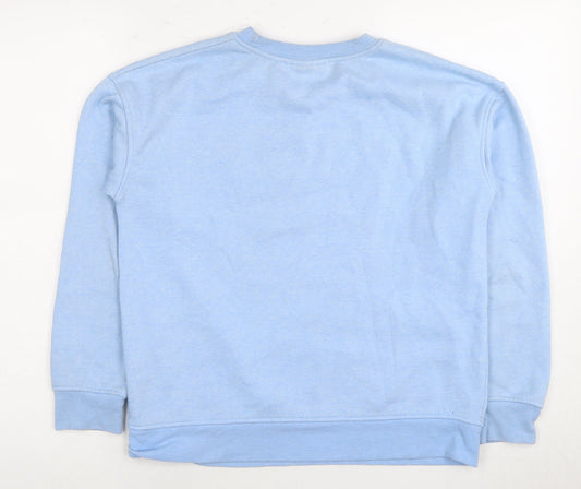 Disney Women’s Blue Mickey Mouse Crew Neck Sweatshirt 2XS