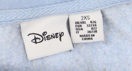 Disney Women’s Blue Mickey Mouse Crew Neck Sweatshirt 2XS