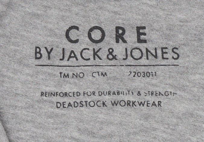 Jack & Jones Men's Grey Graphic Print T-Shirt, M