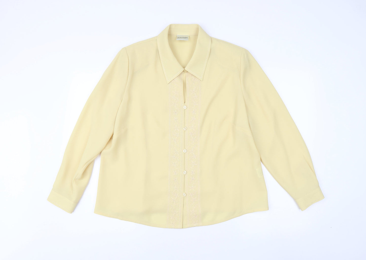 Eastex Women's Yellow Button Blouse Size 12