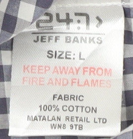 Jeff Banks Men's Multicoloured Check Shirt L