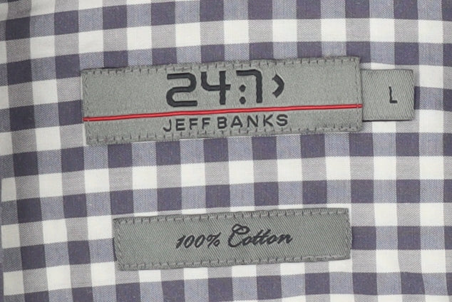 Jeff Banks Men's Multicoloured Check Shirt L