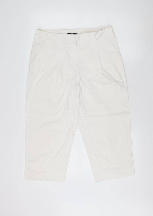 DKNY Women's Ivory Cropped Trousers Size 6