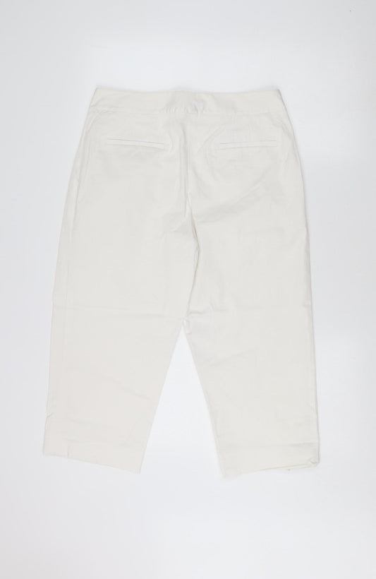 DKNY Women's Ivory Cropped Trousers Size 6