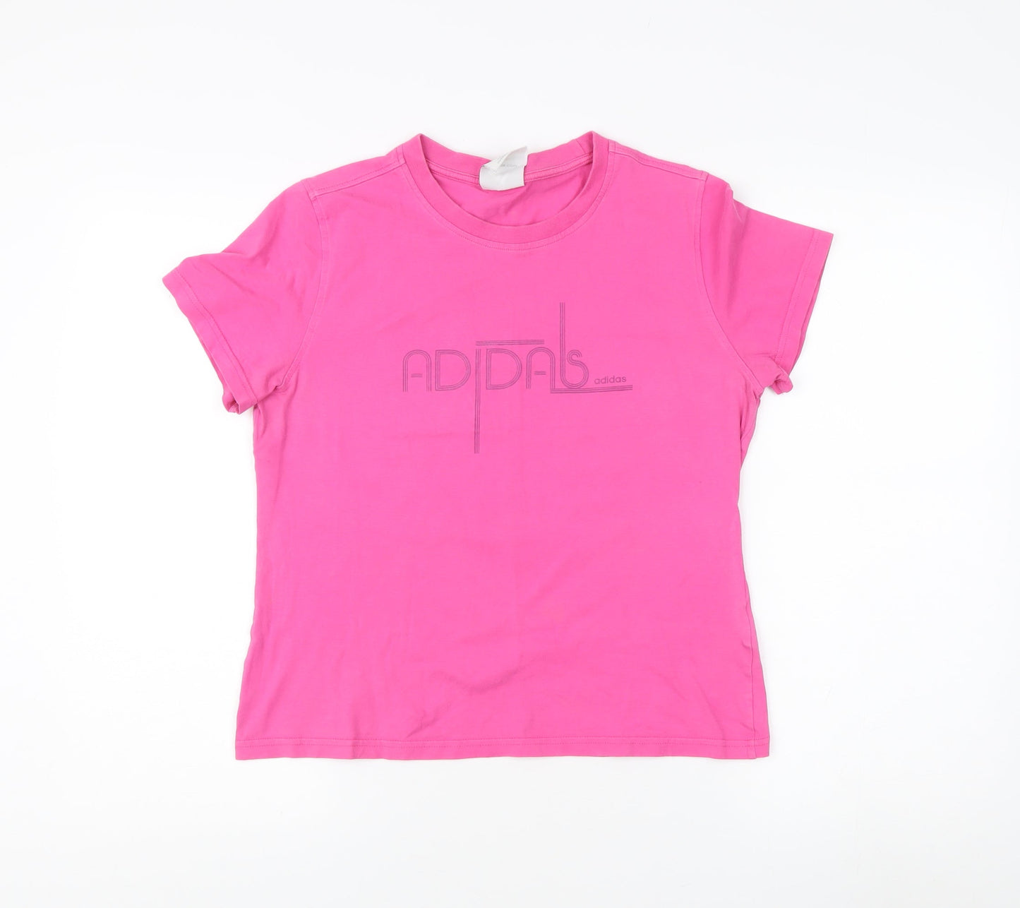 Adidas Women's Pink Crew Neck T-Shirt Size 14