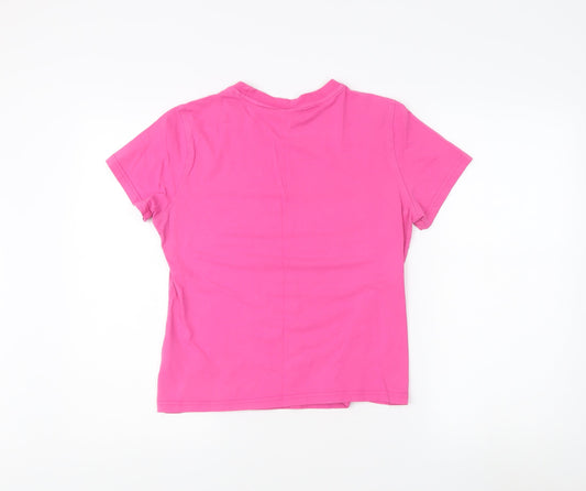 Adidas Women's Pink Crew Neck T-Shirt Size 14