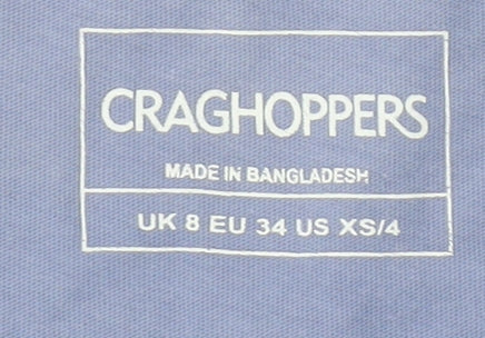 Craghoppers Women's Purple Cotton T-Shirt UK 8 Casual