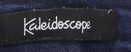 Brand and care label for Kaleidoscope Women's Blue Straight Jeans, size 12