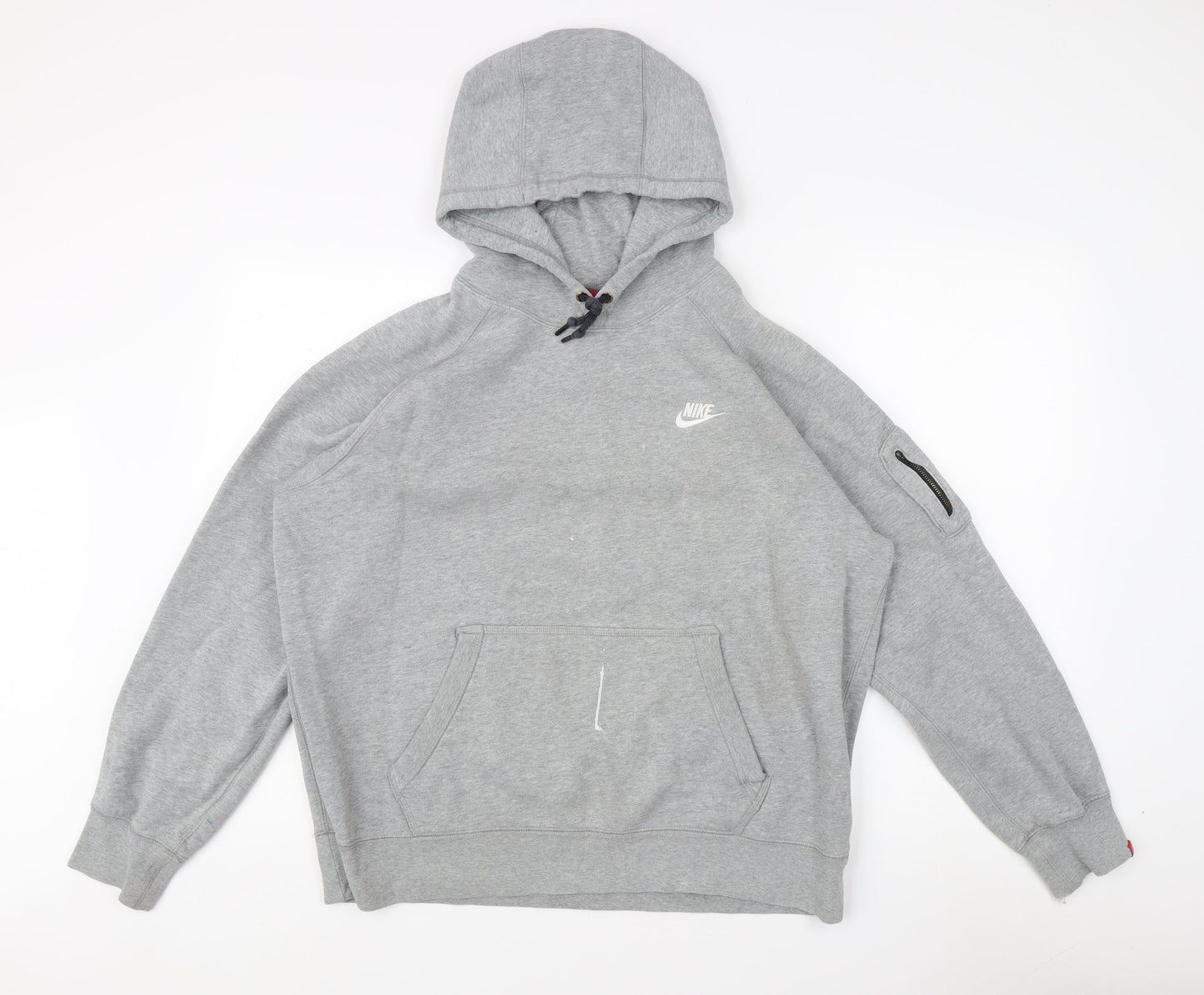 Nike Men's Grey Pullover Hoodie, Size L, Regular Fit