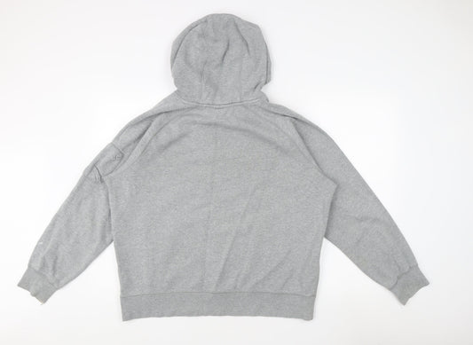 Nike Men's Grey Pullover Hoodie, Size L, Regular Fit